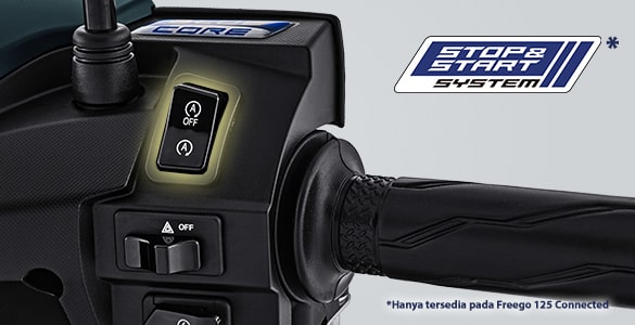 Fitur canggih dengan sistem otomatis yang membuat mesin stop atau mati saat berhenti lebih dari 5 detik dan Start atau menyala kembali saat tuas gas diputar.