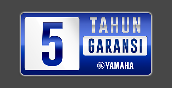 Garansi 5 Tahun/50.000 Km meliputi rangka (Frame)*, komponen FI, DiASil Cylinder & Forged Piston**. *Hanya berlaku untuk sepeda motor matic Yamaha. **Syarat dan ketentuan berlaku, lihat pada Buku Service dan Garansi.