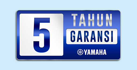 Garansi 5 Tahun/50.000 Km meliputi rangka (Frame)*, komponen FI, DiASil Cylinder & Forged Piston**. *Hanya berlaku untuk sepeda motor matic Yamaha. **Syarat dan ketentuan berlaku, lihat pada Buku Service dan Garansi.