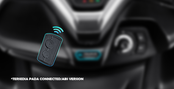 Sistem kunci canggih tanpa anak kunci (keyless), dilengkapi fitur Answer Back System, memudahkan pengendara mencari posisi parkir motor.