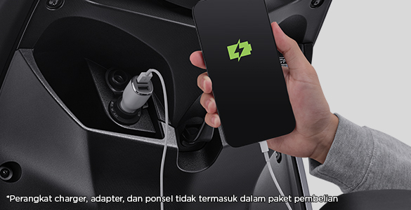 Komunikasi yang selalu terhubung dengan dukungan electric power socket untuk mengisi daya gadget pengendara selama perjalanan.