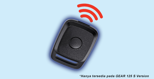 Fitur yang membantu menemukan lokasi motor mu saat diparkiran. Tekan 1x pada remote, motor akan berbunyi dan lampu sein akan berkedip.