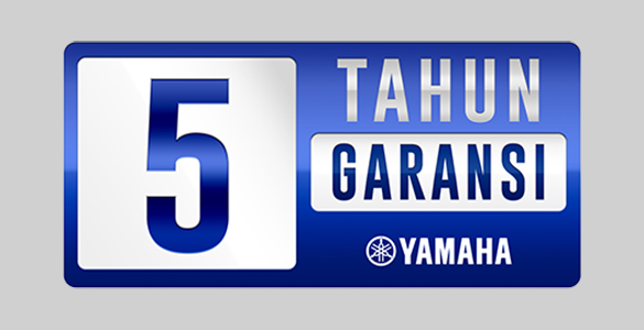 Garansi 5 Tahun/50.000 Km meliputi rangka (Frame)*, komponen FI, DiASil Cylinder & Forged Piston**. *Hanya berlaku untuk sepeda motor matic Yamaha. **Syarat dan ketentuan berlaku, lihat pada Buku Service dan Garansi.