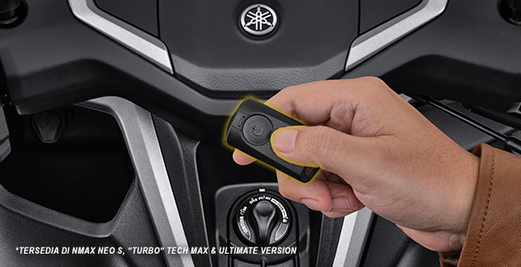 Sistem kunci canggih tanpa anak kunci (keyless), dilengkapi fitur Answer Back System, memudahkan pengendara mencari posisi parkir motor.