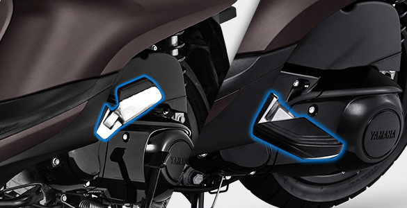 Desain footstep yang lebih luas untuk kenyamanan saat berboncengan.