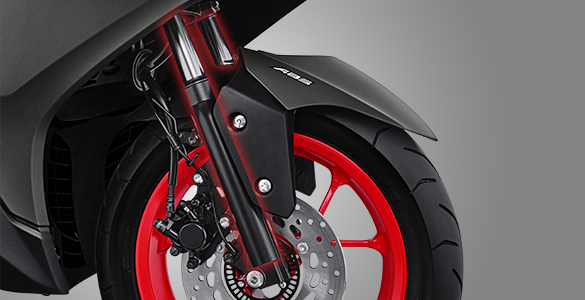 Menambah stabilitas motor saat berkendara dengan gaya sporty.