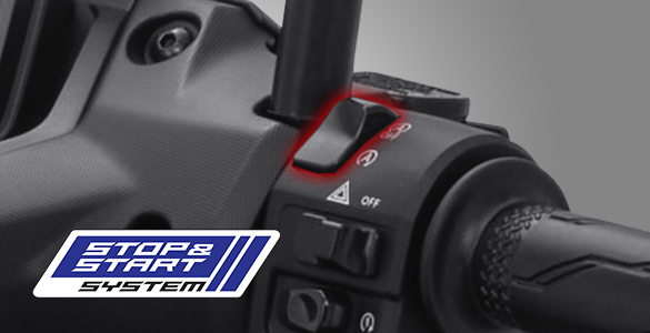 Stop & Start System (SSS) berfungsi untuk mengurangi konsumsi bahan bakar yang tidak perlu pada saat motor sedang berhenti.