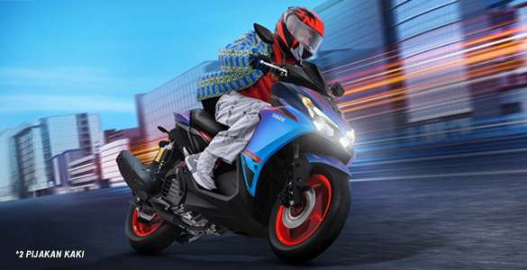 Posisi berkendara yang lebih racy yang membuat berkendara lebih sporty.