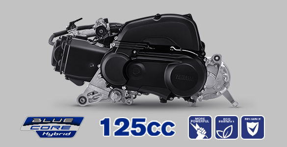 Mesin Hybrid 125cc, bertenaga, ramah lingkungan, dan handal! Electric Power Assist Start bikin akselerasi lebih halus dan mantap, terutama pas ditanjakan.
