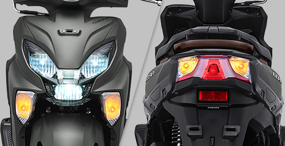 Lampu depan LED dengan desain mewah, bikin berkendara jadi lebih keren & terang.