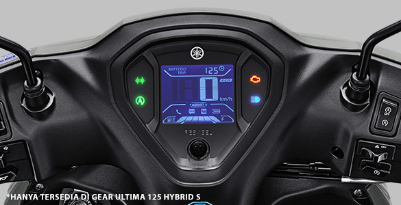 Digital speedometer besar, keren, dan super informatif, bikin perjalanan lebih seru dengan tampilan yang jelas dan modern. *Hanya tersedia di GEAR ULTIMA 125 Hybrid S.