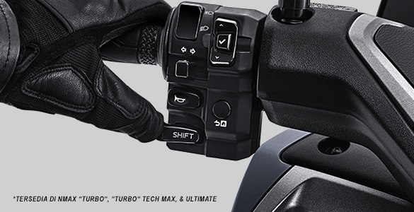 "TURBO" Y-Shift memberikan pengalaman akselerasi dengan 3 tingkatan : 1:low, 2: medium, 3:High. yang dapat dioperasikan dengan menekan tombol Y-Shift saat berakselerasi maupun saat ingin merasakan deselerasi.